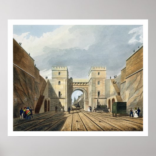 Moorish Arch, Looking from the Tunnel, plate 10 fr Poster (Vorne)