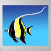 Moorish Idol Fish Deep Blue Poster (Vorne)