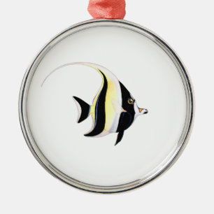 Moorish Idol Fish Silbernes Ornament