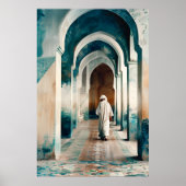 Moorish Marrakesh Blue Cream Poster (Vorne)