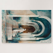 Moorish Marrakesh Blue Cream Puzzle (Horizontal)