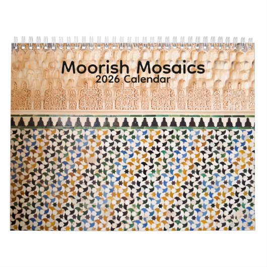 Moorish Mosaics 2026 Calendar Kalender (Titelbild)