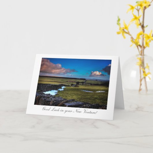 Moorland Road - Viel Glück in Ihrem New Venture Karte (Gelbe Blume)