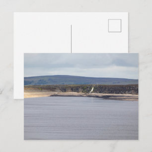Moorland-Wasserfall am Warland-Stausee Feiertagspostkarte