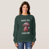Moory Christmas Scottish Higland Cow Sweatshirt (Vorne ganz)