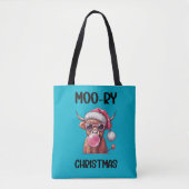 Moory Christmas Scottish Higland Cow Tasche (Vorderseite)