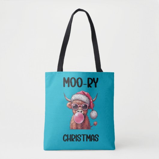 Moory Christmas Scottish Higland Cow Tasche (Vorderseite)