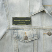 Moos Dunkelgrün & Gelb: Beruflich Namensschild (Beispiel)