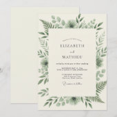 Moos-Farn-Hochzeit Einladung (Vorne/Hinten)