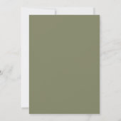 Moos Gold Laub Hochzeit Einladung (Rückseite)