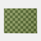 Moos Green Checkerboard Fußmatte (Vorderseite)