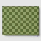 Moos Green Checkerboard Gästebuch (Rückseite)