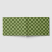 Moos Green Checkerboard Gästebuch (Voll)