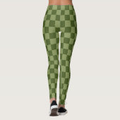 Moos Green Checkerboard Leggings (Rückseite)