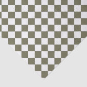 Moos Green Checkerboard Muster Seidenpapier (Ausschnitt)
