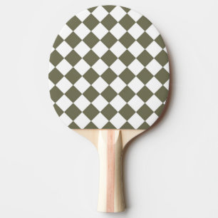 Moos Green Checkerboard-Muster Tischtennis Schläger