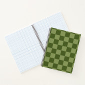 Moos Green Checkerboard Notizblock (Innenseite)