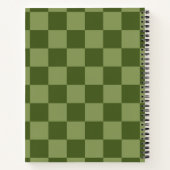 Moos Green Checkerboard Notizblock (Rückseite)