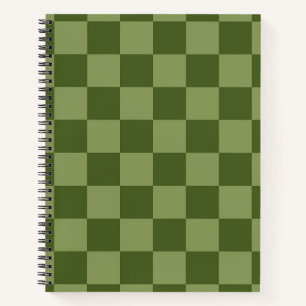 Moos Green Checkerboard Notizblock