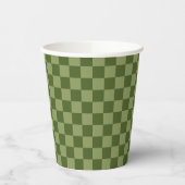 Moos Green Checkerboard Pappbecher (Links)