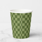 Moos Green Checkerboard Pappbecher (Rechts)