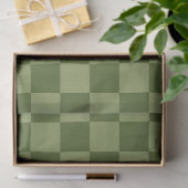 Moos Green Checkerboard Seidenpapier (Geschenk)