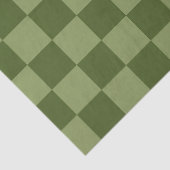 Moos Green Checkerboard Seidenpapier (Detail)