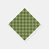 Moos Green Checkerboard Serviette (Ecke)
