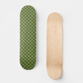 Moos Green Checkerboard Skateboard (Vorderseite)