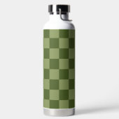 Moos Green Checkerboard Trinkflasche (links)