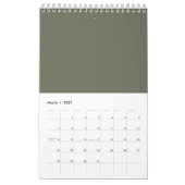 Moos Green Custom Wall Calendar Kalender (Mär 2027)