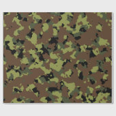 Moos-Grün-Militär-Camouflage Geschenkpapier (Flach)