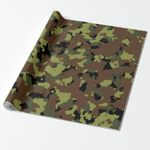 Moos-Grün-Militär-Camouflage Geschenkpapier