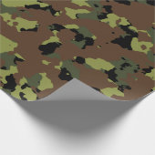 Moos-Grün-Militär-Camouflage Geschenkpapier (Ecke)