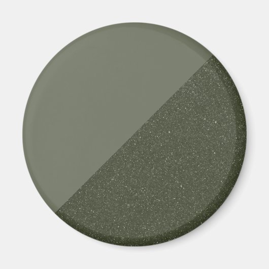 Moos Grün Zweifarbig Custom Magnet (Vorne)