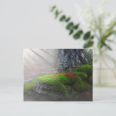 Moos im Wald Postkarte (Stehend Vorderseite)