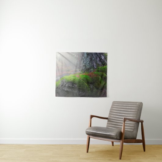 Moos im Wald Wandteppich (Beispiel (Horizontal))