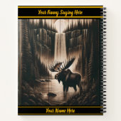 Moos in ruhigen Gewässern unter Mondlicht Notizblock (Rückseite)