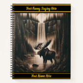 Moos in ruhigen Gewässern unter Mondlicht Notizblock (Vorderseite)