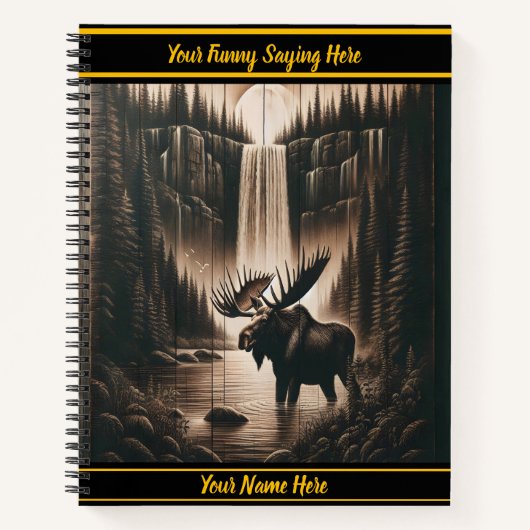 Moos in ruhigen Gewässern unter Mondlicht Notizblock (Vorderseite)