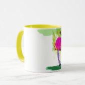 Moos Liebe-Gelb 11-Unze-kombinierte Tasse (Vorderseite Links)