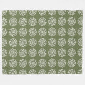 Moos-Mandala Fleecedecke (Vorderseite (Horizontal))