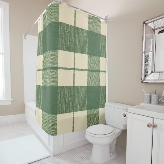 Moos Plaid Duschvorhang (Beispiel)