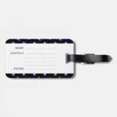 Moos und Sternmuster Gepäckanhänger (Rückseite horizontal)