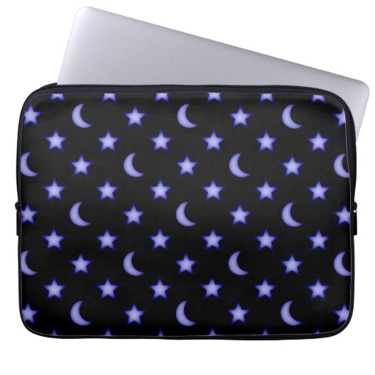 Moos und Sternmuster Laptopschutzhülle (Vorderseite)