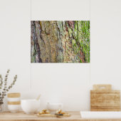 Moosbedeckte Baumrinde Poster (Küche)