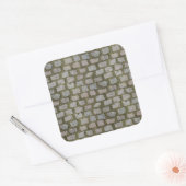 Moosbedeckte Kobelsteinstruktur Quadratischer Aufkleber (Umschlag)