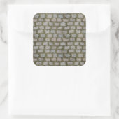 Moosbedeckte Kobelsteinstruktur Quadratischer Aufkleber (Tasche)