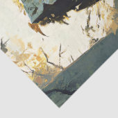 Moosbedeckter Grabstein mit Spider Decoupage Seidenpapier (Ausschnitt)