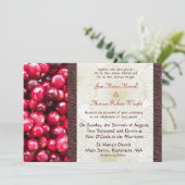 MoosbeerHochzeit im Herbsts-Einladung Einladung (Stehend Vorderseite)